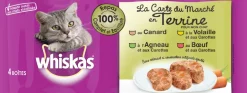 Terrine pour chat 4 variétés de viande 4x400g WHISKAS