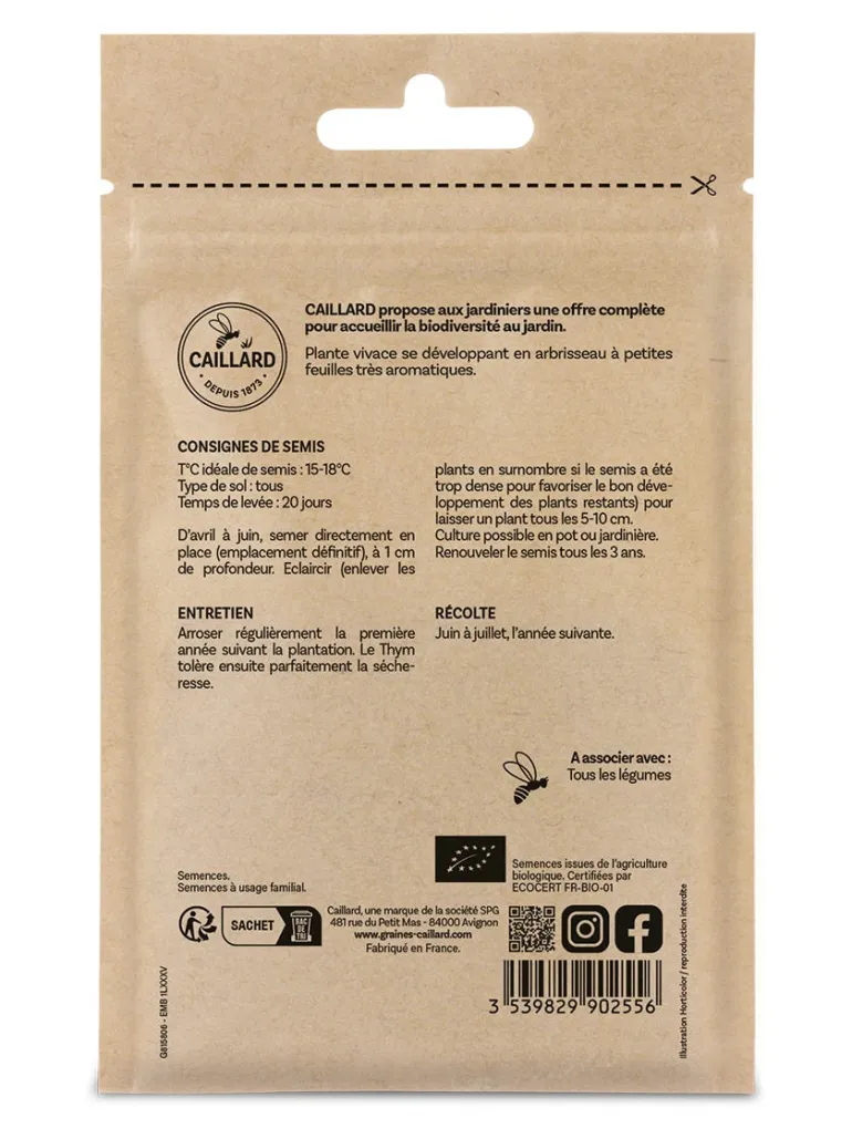 Thym d'Hiver Bio 1g CAILLARD