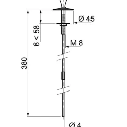 Tirette pour bonde de lavabo/bidet WIRQUIN