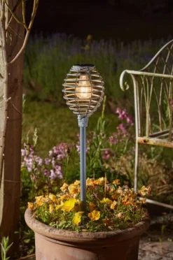 Torche solaire à LED Lumina Gris