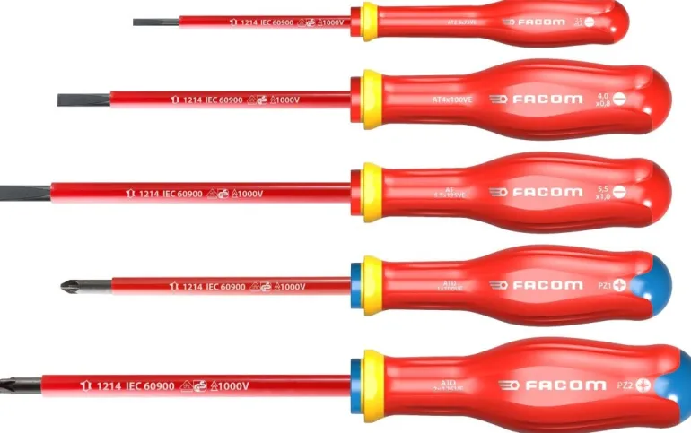 Tournevis Protwist isolés 1000 V 5 pièces FACOM