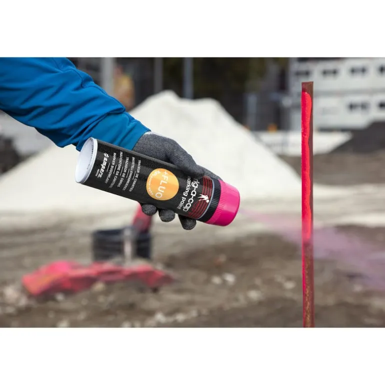 Traceur de chantier base solvant Trig-a-cap Extra Rouge Fluo