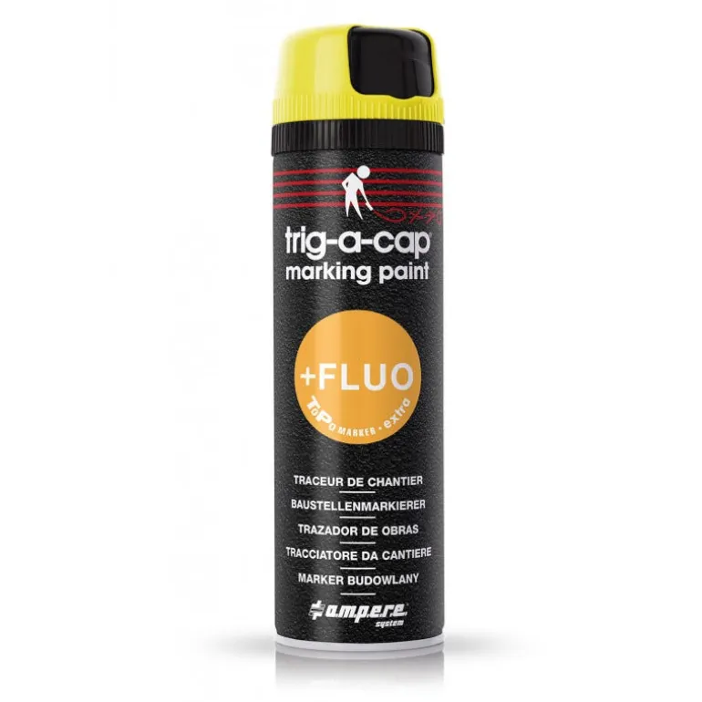 Traceur de chantier base solvant Trig-a-cap Extra Jaune Fluo