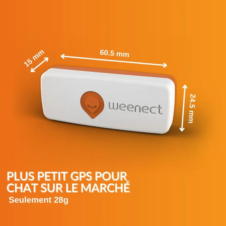Traceur GPS pour chat Weenect XS (White Edition 2023)