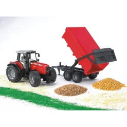 Tracteur Massey Ferguson 7480 + benne basculante 1/16ème