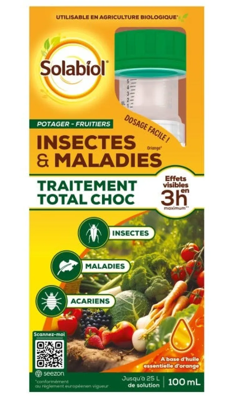 Traitement total 3 en 1 pour potager 100ml SOLABIOL