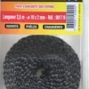 Tresse fibre de verre noire 10x2mm 2,5m LE CHOUAN