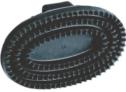 Étrille ovale en plastique noire