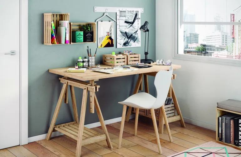 Tréteau Architec pin massif non vernis 70 à 98 cm