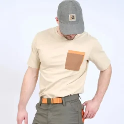 T-shirt manches courtes de travail Jaspe Sable homme