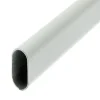 Tube de penderie ovale 30x15mm blanc 1000 mm