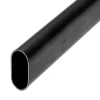 Tube de penderie oval 15x30mm acier noir 1m