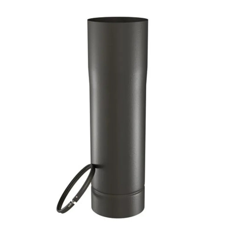 Tuyau coulissant + bague réglable noir mat Ø153mm