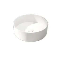 Vasque à poser ronde blanc mat AURLANE