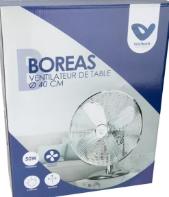 Ventilateur de table Boras chromé Ø40cm 50W VOLTMAN