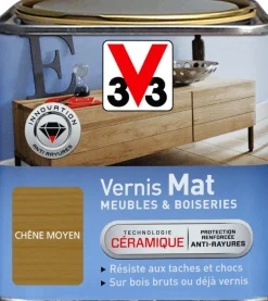 Vernis intérieur meubles/boiseries chêne moyen Mat 0,5L