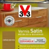 Vernis meubles et boiseries chêne moyen ciré 0,5L V33
