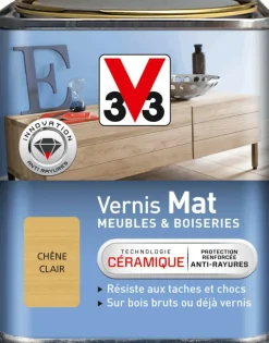 Vernis meubles et boiseries chêne clair mat 250 ml V33