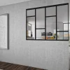 Verrière Concorde alu noir sablé verre clair 1125 x 1500 mm
