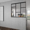 Verrière Concorde alu noir sablé verre clair 1125 x 1230 mm
