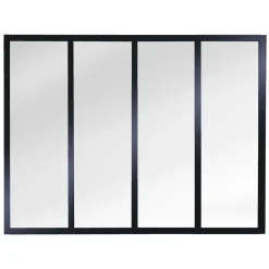 Verrière en kit Slim noire 4 carreaux 104x140,4x4cm SKYLAB