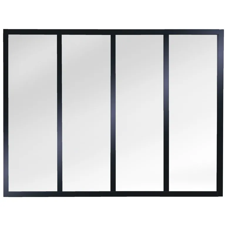 Verrière en kit Slim noire 4 carreaux 104x140,4x4cm SKYLAB