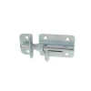 Verrou de box à visser + gâche Ø12 mm zingué blanc