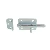 Verrou de box à visser + gâche Ø10 mm zingué blanc
