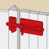 Verrou de box à visser + gâche Ø8 mm zingué blanc
