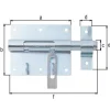 Verrou porte-cadenas zingué avec gâche attachée 79x135 mm