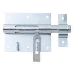 Verrou porte-cadenas zingué avec gâche attachée 79x135 mm