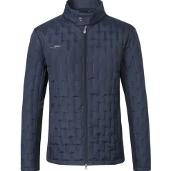 Veste bi-matière manches longues homme bleu navy