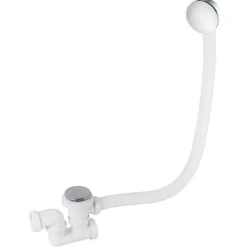 Vidage de baignoire Quick Clac chromé siphon orientable 70cm