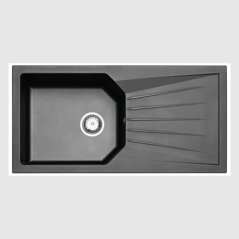 Évier à encastrer Agora composite noir 100×50 cm