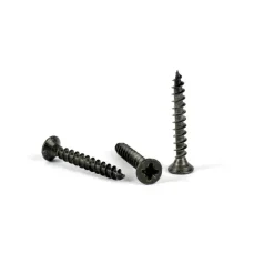 Vis à bois/aggloméré fraisée cruciforme pozidriv noir (x30)
