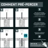 Vis terrasse tête fraisée TX acier A2 5x60mm+2 emb. (x500)