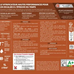 Vitrificateur gel escaliers chêne moyen satin 0.75 L