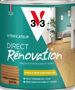 Vitrificateur direct rénovation chêne moyen satin 0,75L V33