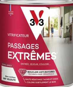 Vitrificateur passages extrêmes blanc nordique mat 0,75L