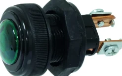 Voyant rond illuminé vert avec ampoule wedge
